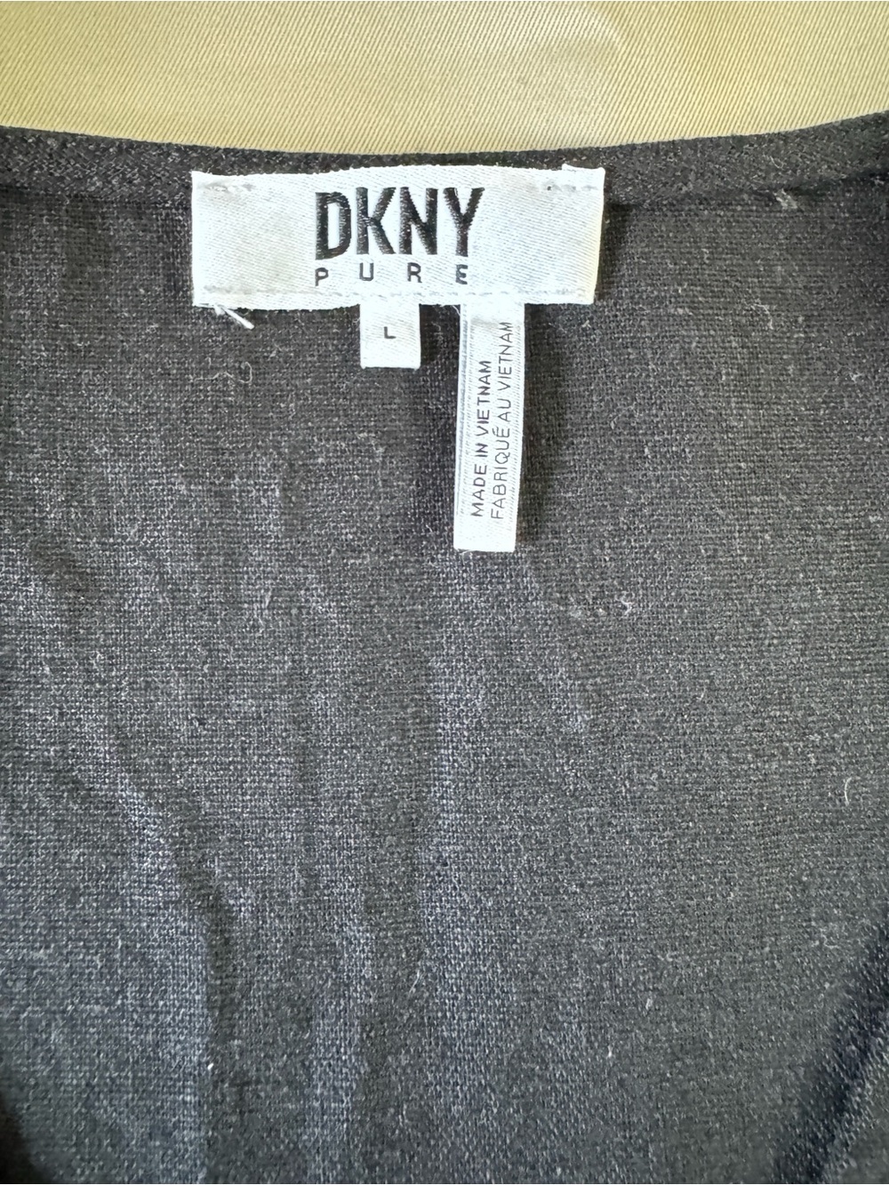 DKNY Pure Black Dolman Sleeve V-Neck Blouse Top Size Small L - Picture 5 of 8